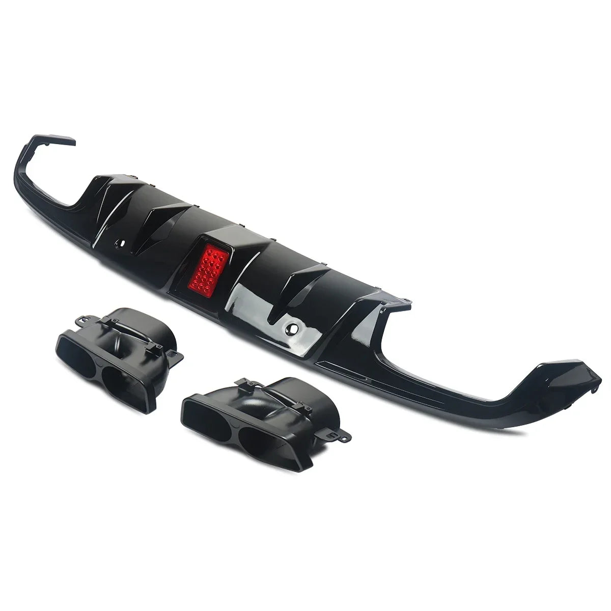 MagicKit Rear Diffuser Quad Mufflers For Benz C205 Sport Coupe C43 C63 AMG 2015-2018