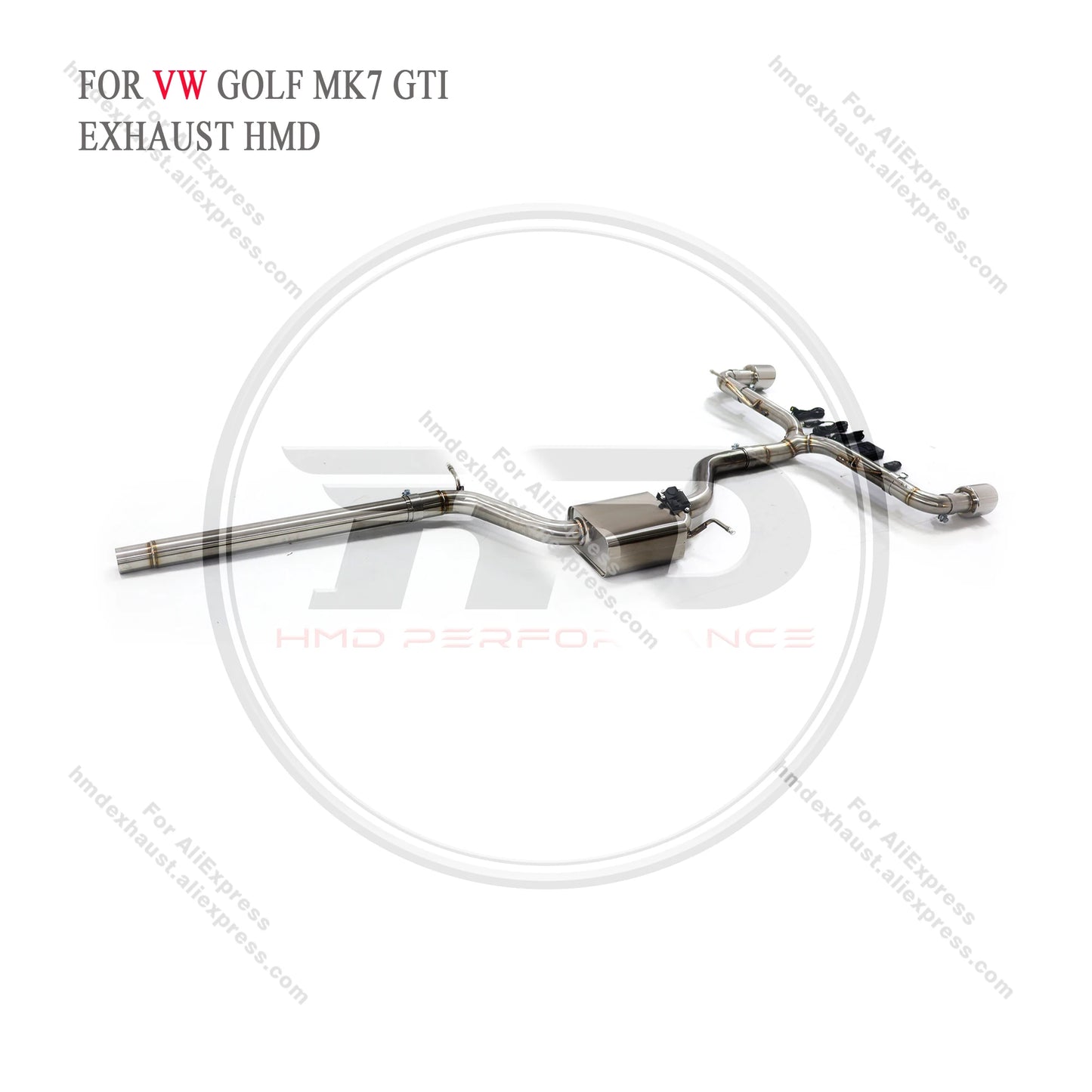 HMD Exhaust System Stainless Steel Performance Catback for Volkswagen Golf GTI MK7 2.0T Muffler With Single Valve