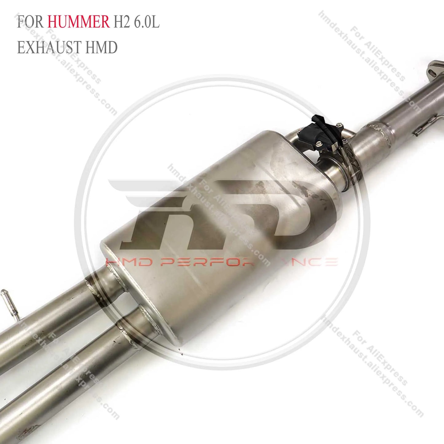 HMD Hot sale Stainless Steel Exhaust System Performance Catback for Hummer H2 6.0L Muffler With Valve
