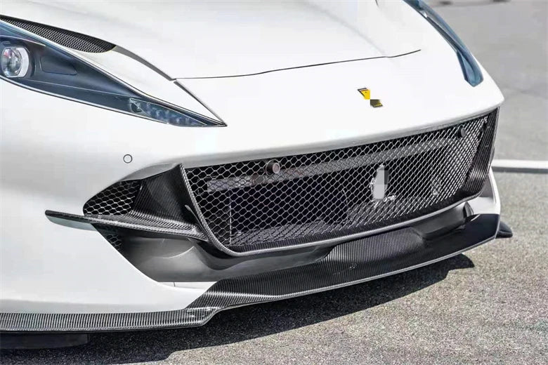 N Style Carbon Fiber Front Bumper Lip Front Bumper Spoiler Body Kit for Ferrari 812