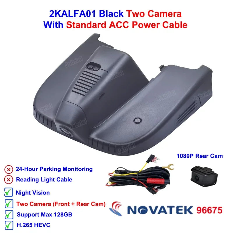 2K 1600P Car Dvr Dash Cam Camera for ALFA ROMEO Stelvio Quadrifoglio for ALFA ROMEO Giulia Quadrifoglio GTA Veloce 2016-2021