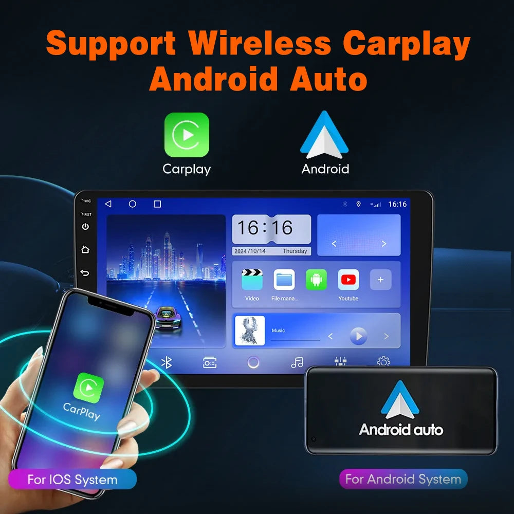 Car Radio Android 14 For Hummer H2 E85 2007 - 2009 Carplay Stereo DVD No 2din Autoradio Multimedia Bluetooth Navigation GPS WIFI