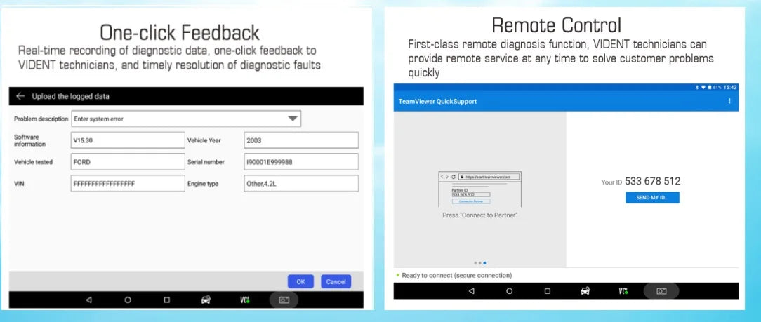 Vident iSmart800Pro Car Scanner All System Diagnosis 40 Reset Function OBDII Full Function Key Fob Programming Scanner Tool
