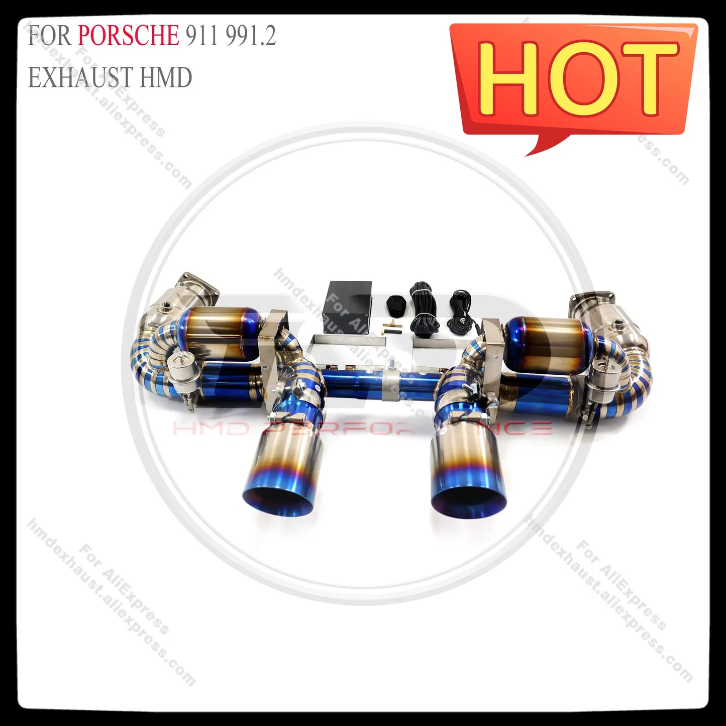 HMD Exclusive customization Exhaust System Titanium alloy High Flow Downpipe and catback for Porsche 911 991.2 with GT3