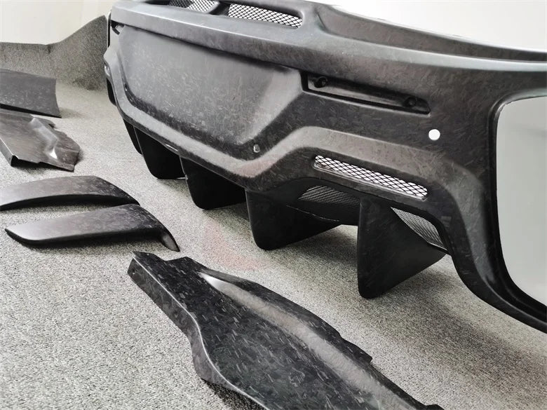 Forged semi-carbon fiber 600LT style front Rear bumper side skirt spoiler rear hood exhaust for McLaren 540C 570S Upgrade 600LT