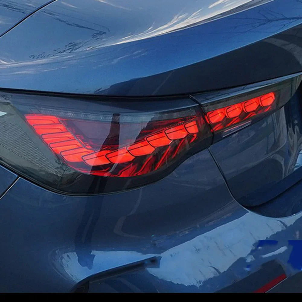 Car Taillights for Bmw 4 Series 2020-2023 Led Auto Back Lamps Assembly Upgrade Dragon Scale Design Style Turn Signal Accessories