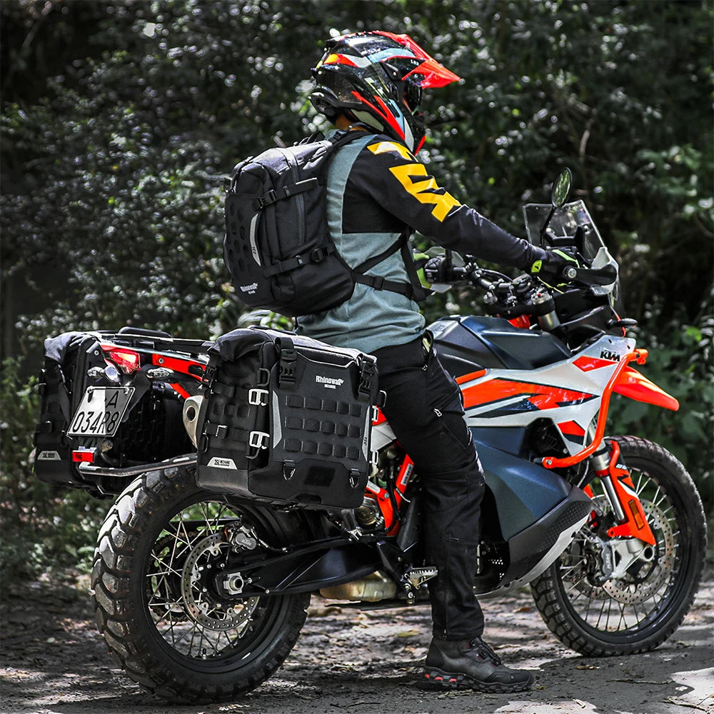Rhinowalk Motorcycle Side Bag 35L Waterproof Quick Release Saddle Bag For BMW R1300GS R1250GS R1200GS S1000XR Motorbike Luggage