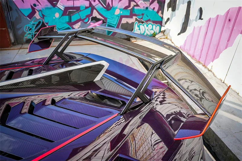 Used for Lamborghini Huracan LP610 LP580 EVO STO Style Dry Carbon Fiber Front and Rear Bumper Side Skirts Hood and Body Kit