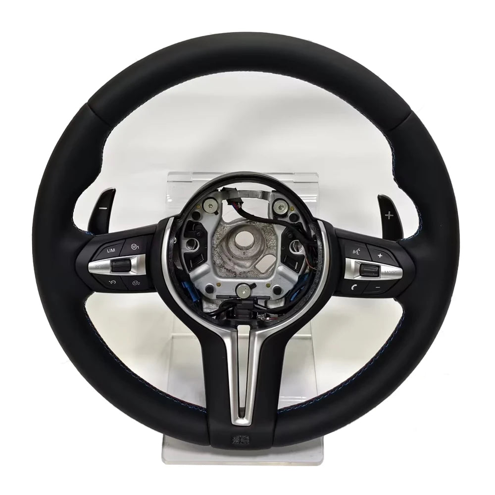 Interior M Series Leather Steering Wheel For BMW M3 M5 F20 F22 F23 F30 F33 F34 X1 F48 X5 F15 X3 F25 F80 E90 E70 E84 With Paddles