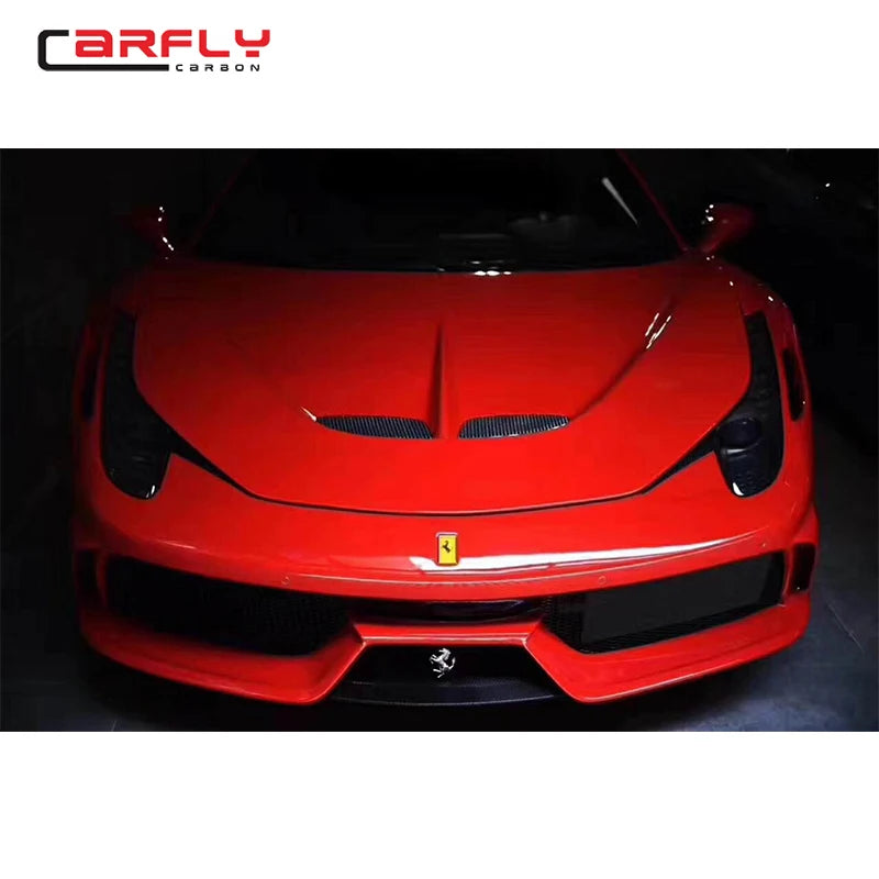 For Ferrari 458 Speciale Style Carbon Fiber and FRP Fiberglass Front Bumper for Ferrari