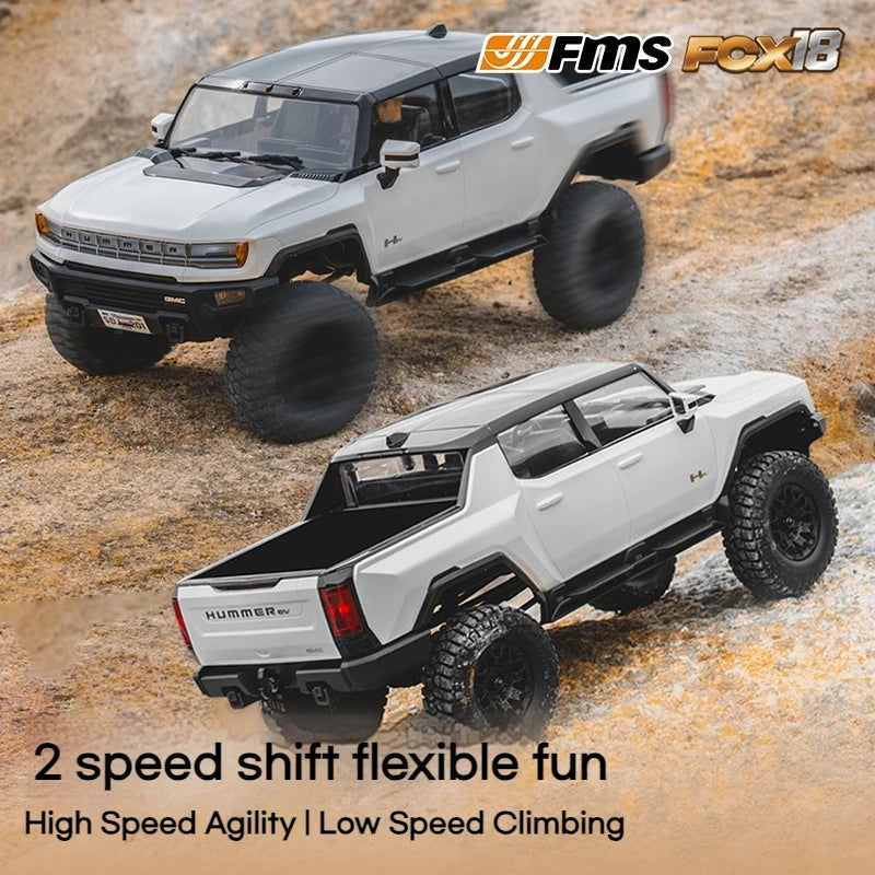 Hot FMS 1:18 Hummer EV Pickup Truck RC Car Remote Control Off-Road Climbing Simulation Model Toy Ideal Festival Gift For Kids - Use code SHOPAPP15 to get 15 percent off free shipping USA