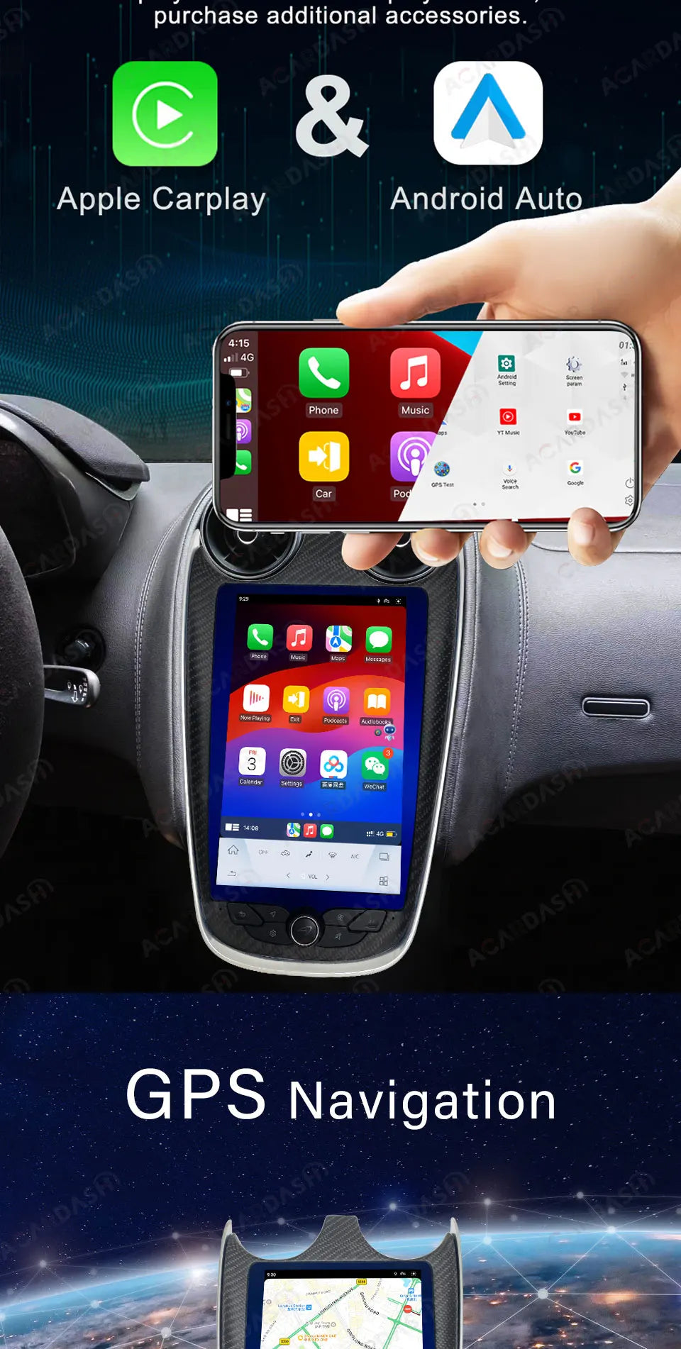 Newest Android Screen for Mclaren GT/570/540C/600LT Android 11 Car Multimedia Player GPS Radio Stereo Head Unit Radio