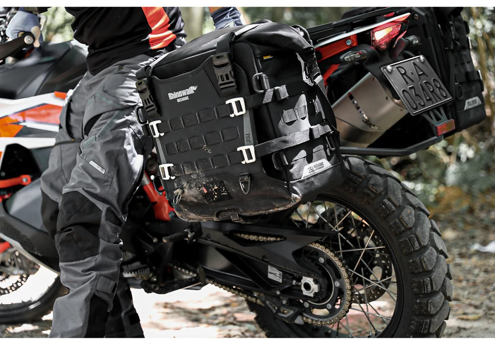 Rhinowalk Motorcycle Side Bag 35L Waterproof Quick Release Saddle Bag For BMW R1300GS R1250GS R1200GS S1000XR Motorbike Luggage