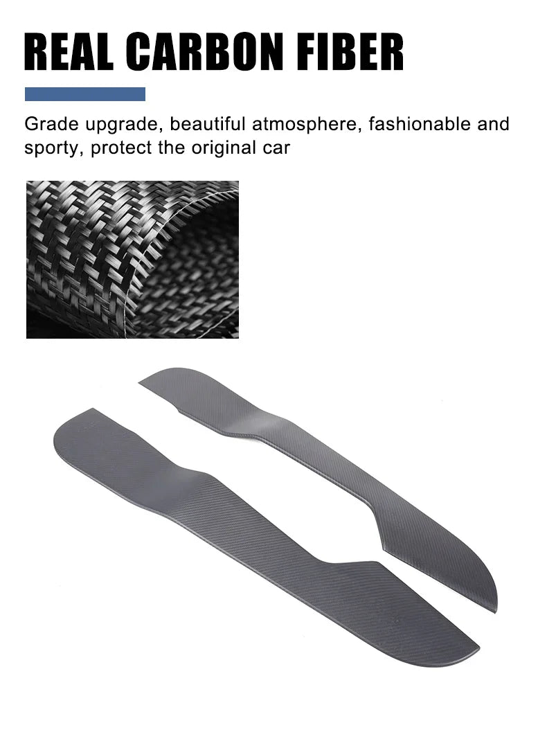 Real Carbon Fiber For Lotus Emira 2021-2023 Car Inner Door Anti Kick Panel Protector Cover Decorative Sticker Car Accessories