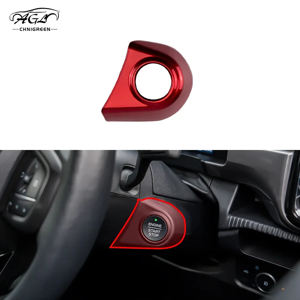 Color Name: Black - 1pc ABS Carbon Fiber Color Red Engine Start - Premium Interior Accessories from NoEnName_Null - Just $35.99! Shop now at Rapidvehicles