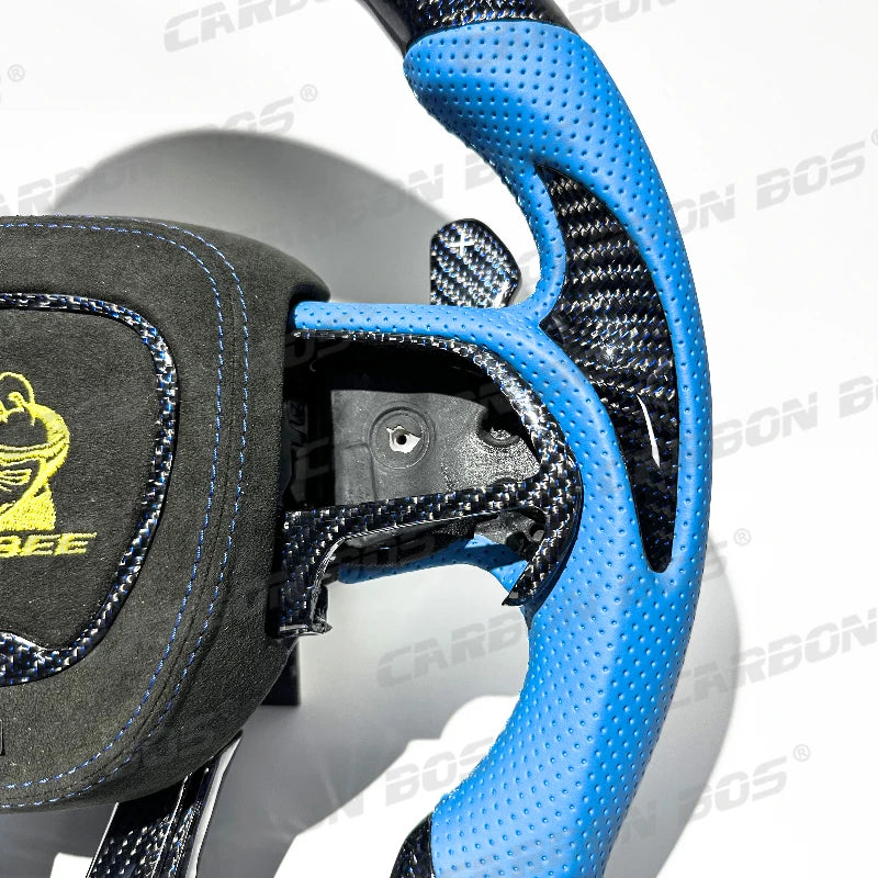 Carbon Fiber Custom Smart LED RPM Racing Steering Wheel for Dodge/Challenger Hellcat Charger Challenger