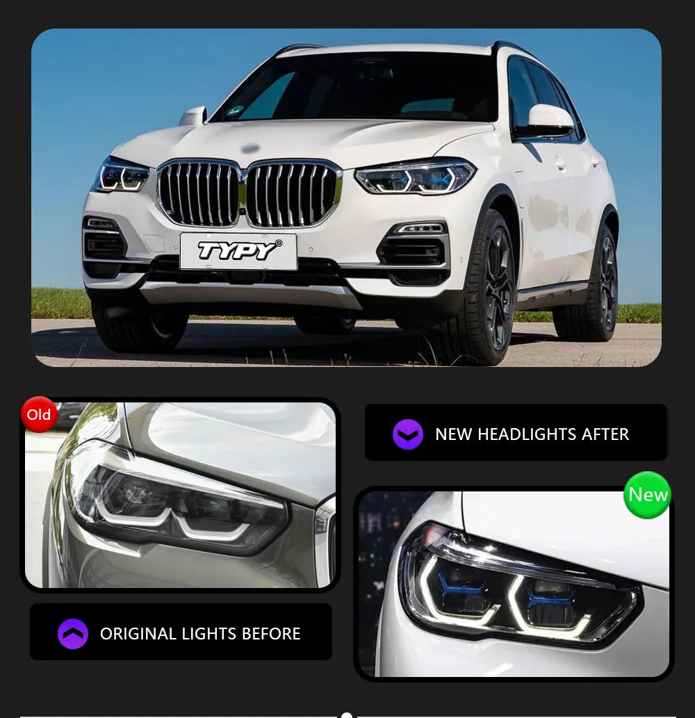 TYPY Car Lights For BMW X5 G05 2019-2022 Headlight LED Projetor head Lamp Daytime Running Light Automotive Accessories
