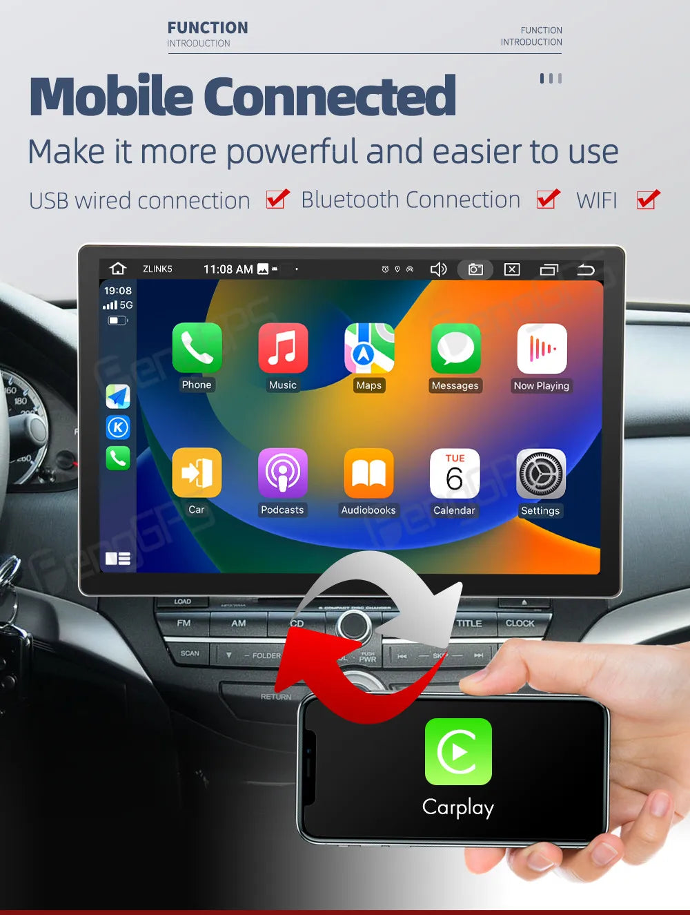 9 Inch Android Car Radio For Ferrari California 2009-2018 Navigation GPS Original Car Functions Auto Accessoires WIFI Carplay