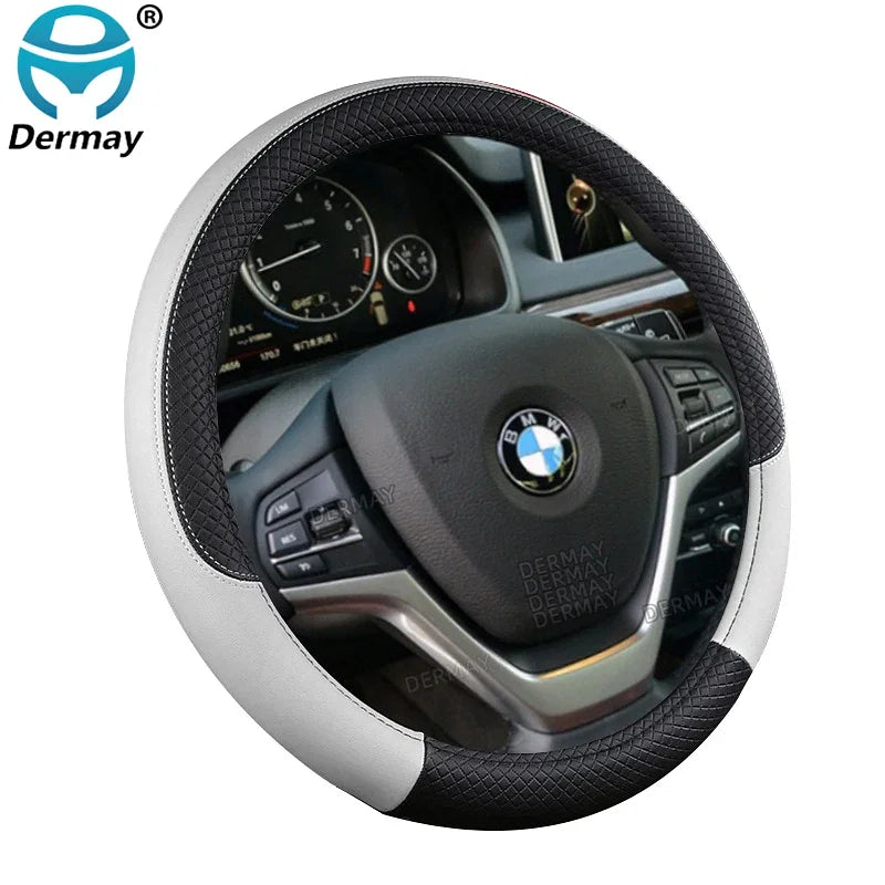 Color Name: Yellow - 9 Color Sport Auto Steering Wheel Covers - Premium Interior Accessories from DERMAY - Just $21.99! Shop now at Rapidvehicles