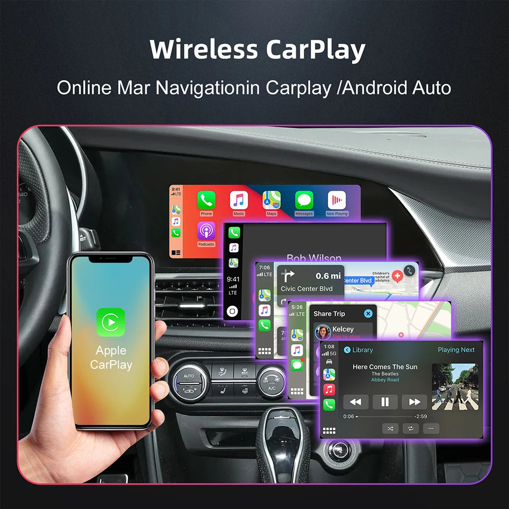 Wireless CarPlay Android Auto Retrofit Kit Decoder Box For Alfa Romeo Giulia Stelvio CarPlay Interface 2017-2020