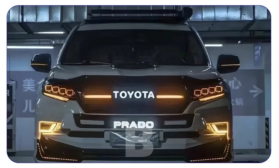 Car Front lamps For Toyota Prado 2018-2023 LED Auto Headlight Assembly Upgrade Bugatti Design Four Projector Lens Accessories