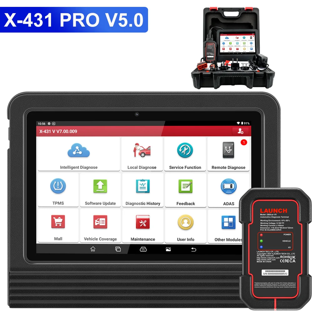 Launch X431 PRO V5.0 Car Diagnostic Tools ECU Online Coding Active Test Car Diagnostic Tools CAN FD 36 Resets Car Auto scanner