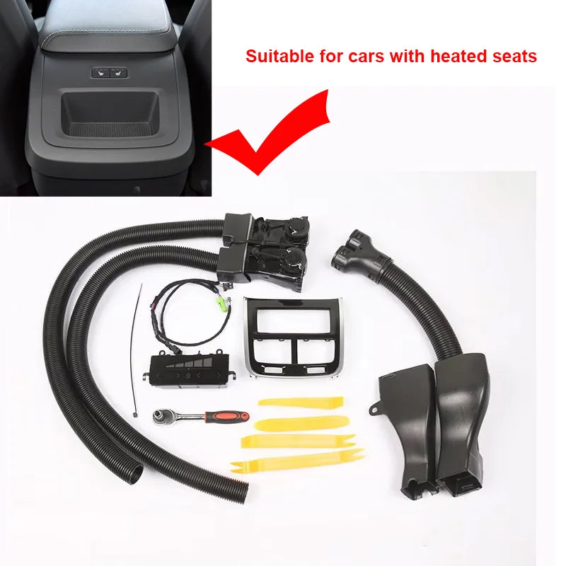 Car accessories For Volvo XC60XC90S60V60V90S 90 rear exhaust air outlet touch screen cold air hot air air conditioning
