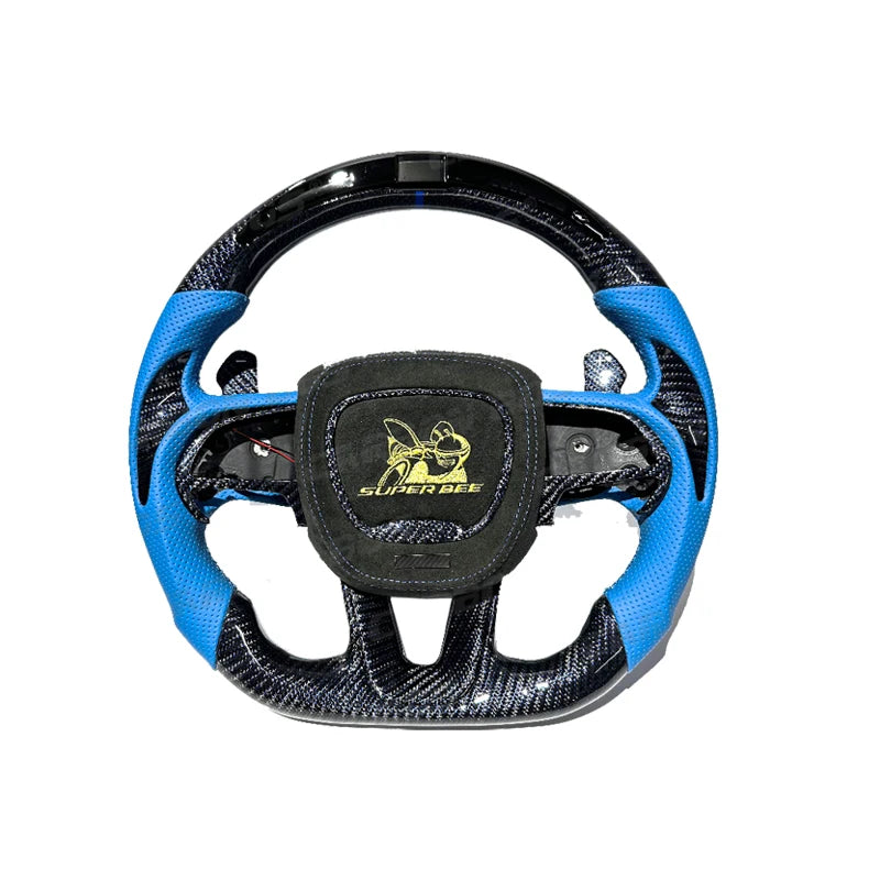 Carbon Fiber Custom Smart LED RPM Racing Steering Wheel for Dodge/Challenger Hellcat Charger Challenger