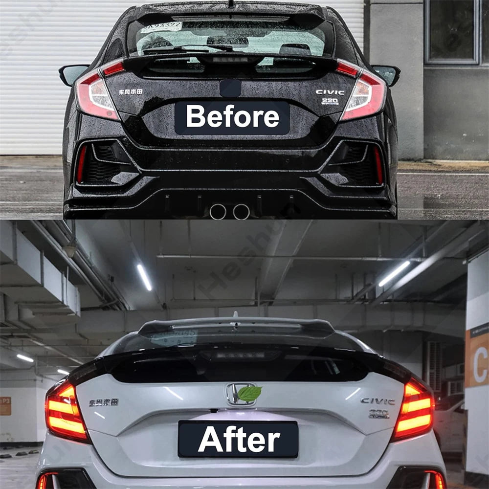 Taillights For Honda Civic Hatchback/Type R 2016-2022 FK7 FK8 10th Gen Tail Lamp Rear Fog Light LED Sequential Signal Assembly