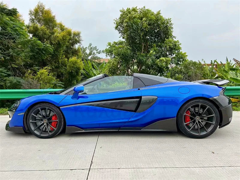 600lt Style Dry Carbon Fiber Rear Bumper Body Kit for McLaren 540C 570s 570GT Front Bumper Side Skirts Hood Rear Spoiler