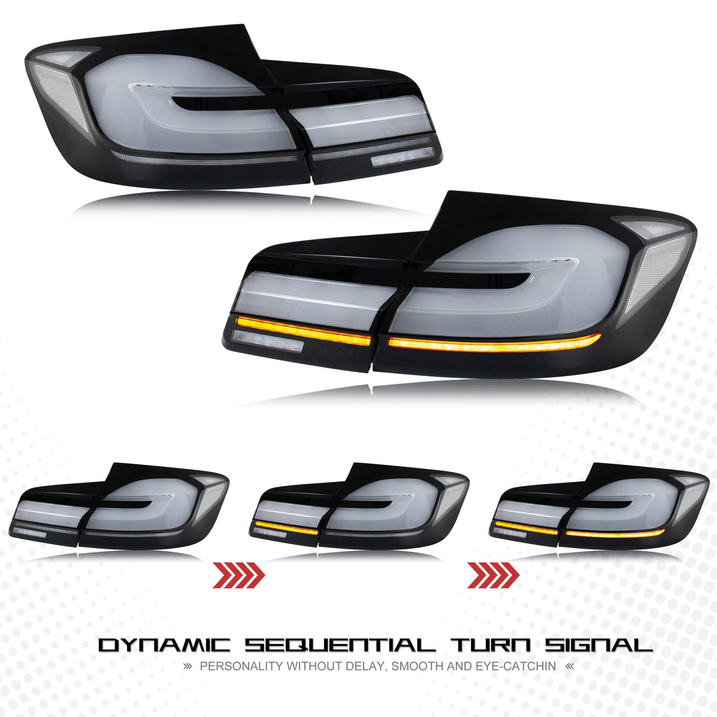 LED Tail Lights for BMW 5-Series 2011-2016 F10 M5 525 528 530 Dynamic Animation Sequential Turn Signal Rear Lamps Assembly