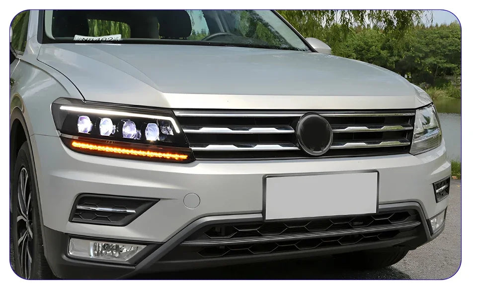 Car Front Lamps for VW Tiguan L 2017-2021 LED Auto Headlights Assembly Upgrade Bugatti Style 4 Projector Lens Accessories