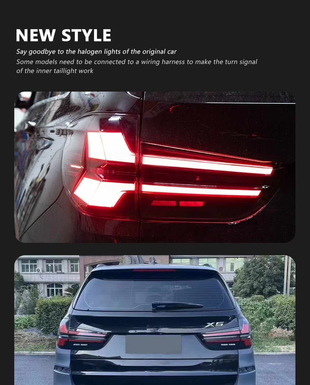 TYPY Car Lights For BMW X5 F15 2014-2018 Taillight LED Projetor Tail Lamp Daytime Running Light Automotive Accessories