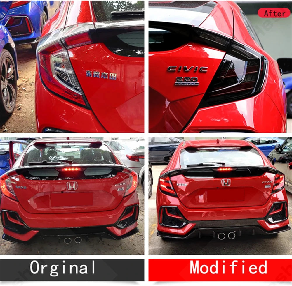 Taillights For Honda Civic Hatchback/Type R 2016-2022 FK7 FK8 10th Gen Tail Lamp Rear Fog Light LED Sequential Signal Assembly