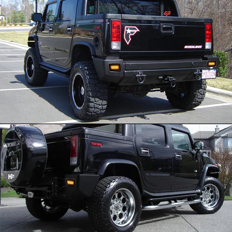 Red LED Car Rear Bumper Reflector Light For 2005-2009 Hummer H2 Rear Fog Light, Brake Tail Lights and Dynamic Turn Signal Light