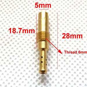 Color: Champagne - Motorcycle Carburetter Pilot Jet Slow Jet 28mm in length with a 5mm Round Head for Keihin Carb Carburetor Size 30-78 - Premium Motorcycle Parts from ZHUANGQIAO - Just $5.65! Shop now at Rapidvehicles