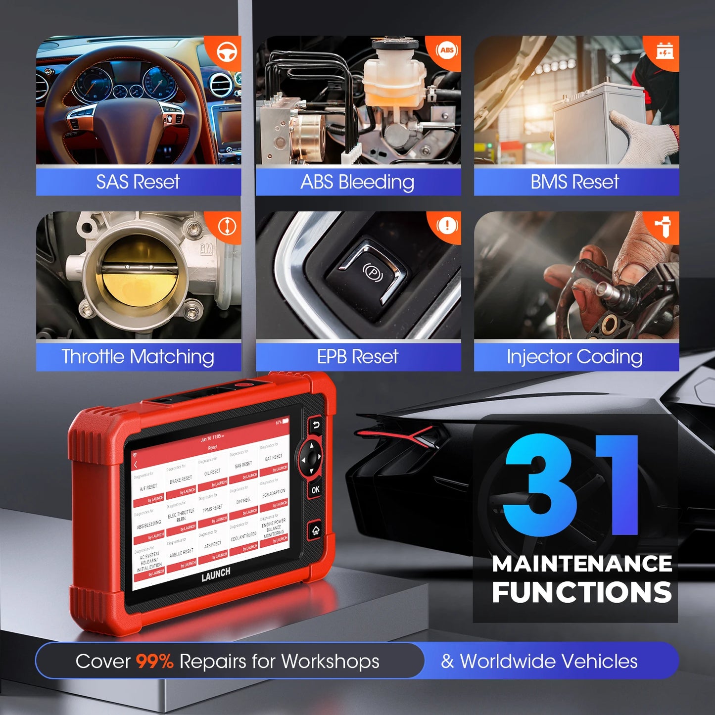 New LAUNCH X431 CRP919X OBD2 Scanner Professional Automotive Scanner Launch Diagnostic Tools ECU Coding obd Scan Tool