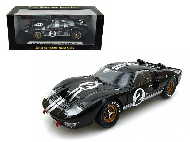 1966 Ford GT-40 MK II #2 Black 1/18 Diecast Model Car by Shelby - Premium Ford Models from Shelby Collectibles - Just $110.69! Shop now at Rapidvehicles