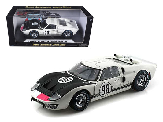 1966 Ford GT-40 MK 2 #98 White 1/18 Diecast Car Model by Shelby - Premium Ford Models from Shelby Collectibles - Just $110.69! Shop now at Rapidvehicles