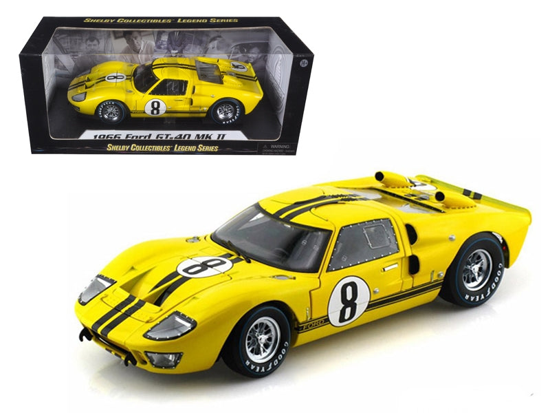 1966 Ford GT-40 MK II #8 Yellow with Black Stripes 1/18 DiecastFREE SHIPPING IN US - Premium Ford Models from Shelby Collectibles - Just $110.69! Shop now at Rapidvehicles