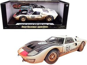 1966 Ford GT-40 MK II #98 White with Black Hood After Race (Dirty Version) 1/18 Diecast Model Car by Shelby Collectibles - Premium Ford Models from Shelby Collectibles - Just $101.85! Shop now at Rapidvehicles