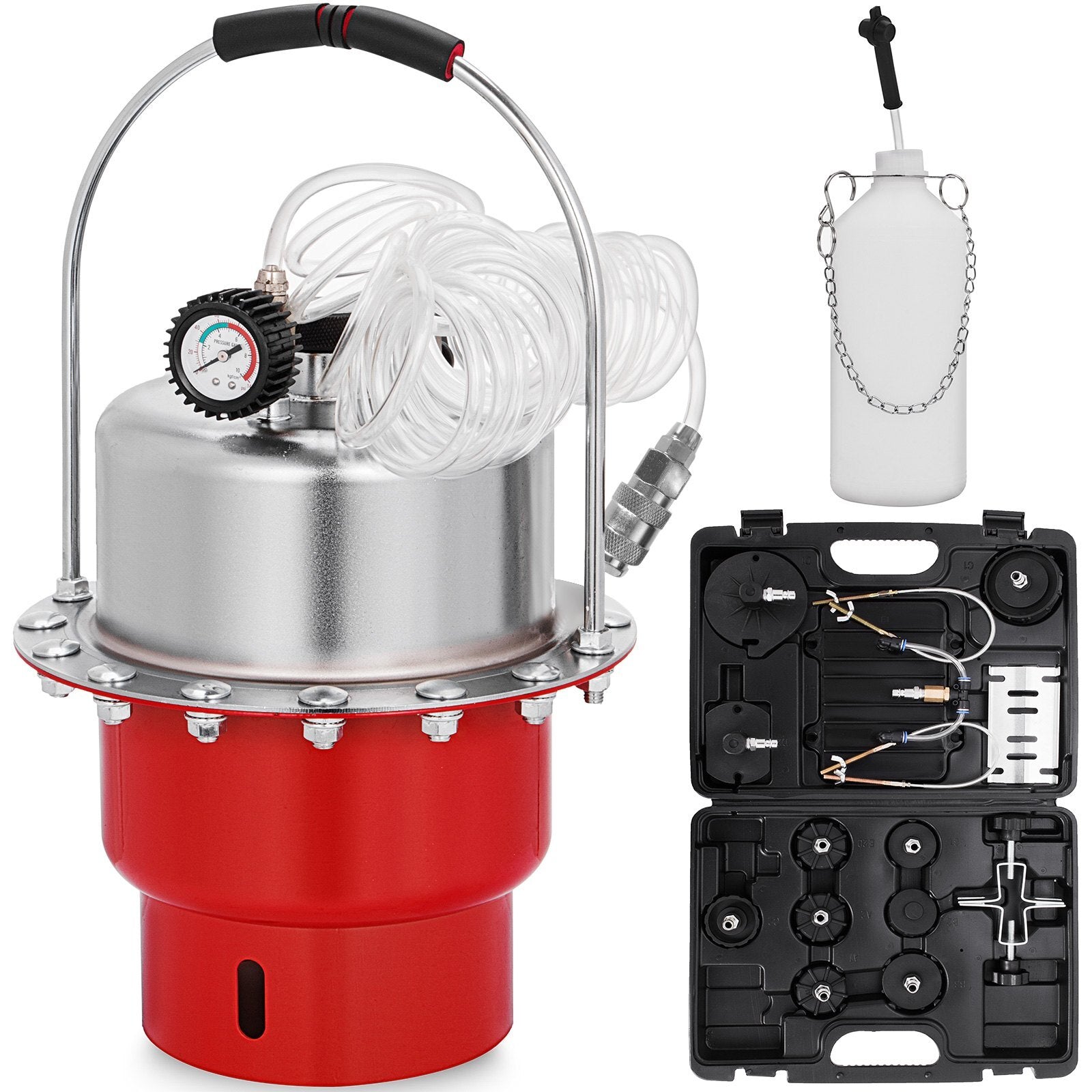 VEVOR Pneumatic Air Pressure Bleeder Tool Kit Brake Bleeding Garage Workshop Mechanics - Premium Electric Brake Bleeder from VEVOR - Just $117.02! Shop now at Rapidvehicles