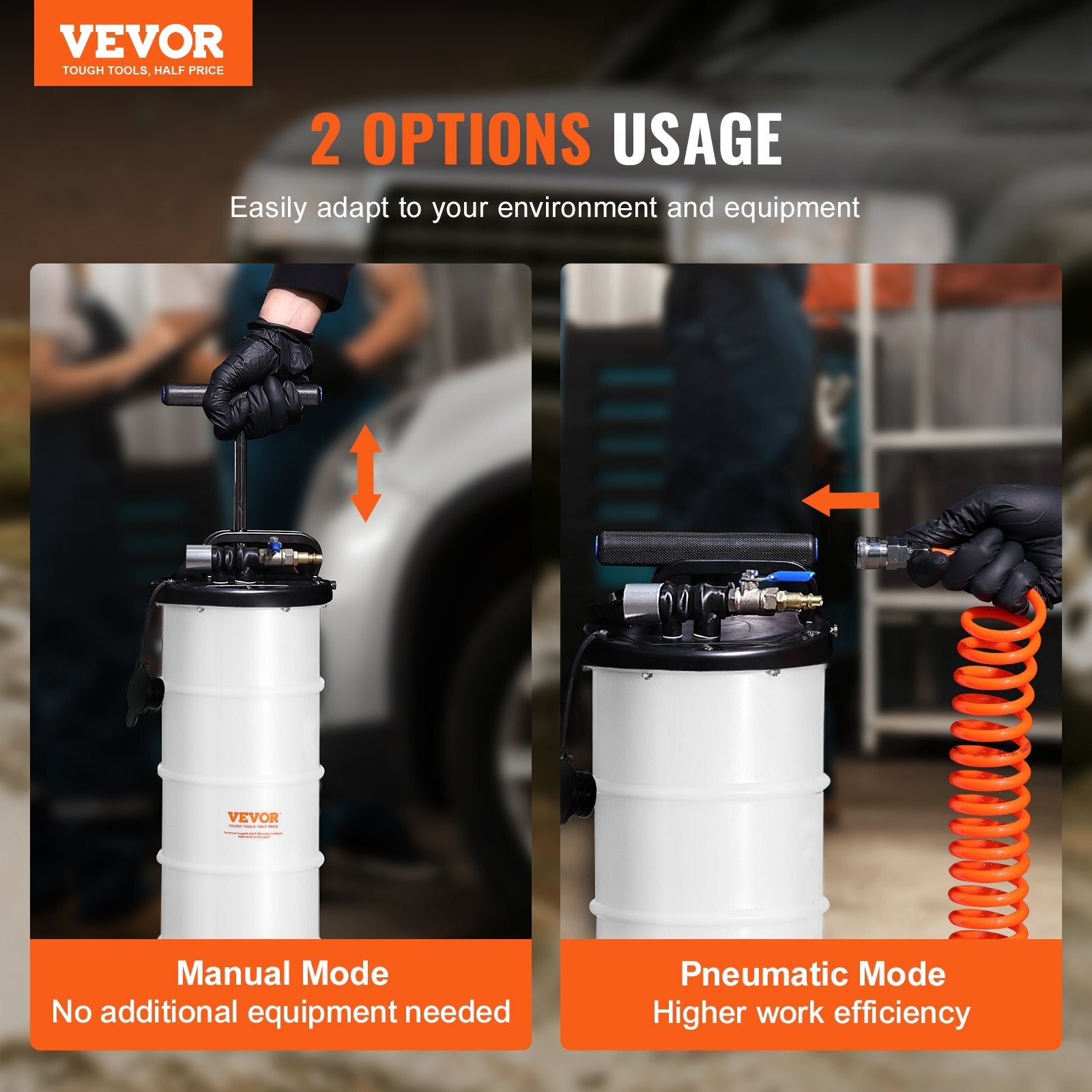 VEVOR Fluid Extractor, 1.74 Gallons (6.5 Liters), Pneumatic/Manual Oil Changer Vacuum Fluid Extractor with Dipstick and Suction Hose, Oil Extractor Change Pump for Automotive Fluids Vacuum Evacuation - Premium Fluid Evacuator from VEVOR - Just $75.59! Shop now at Rapidvehicles