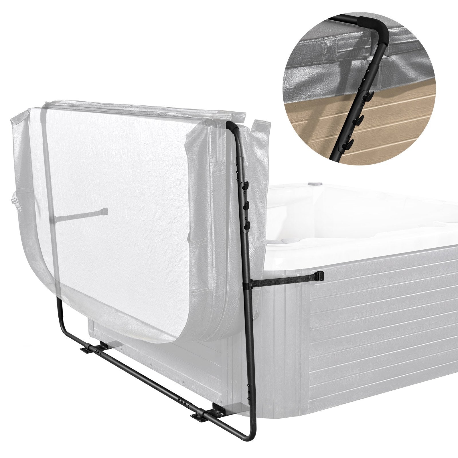 VEVOR Hot Tub Cover Lift, Spa Cover Lift, Height 31.5" - 41.3" Width 53" - 92.5" Adjustable, Installed at the Bottom on One Side, Suitable for Various Sizes of Rectangular Bathtubs, Hot Tubs, Spa - Premium Bath & Shower Safety Seating from VEVOR - Just $134.99! Shop now at Rapidvehicles