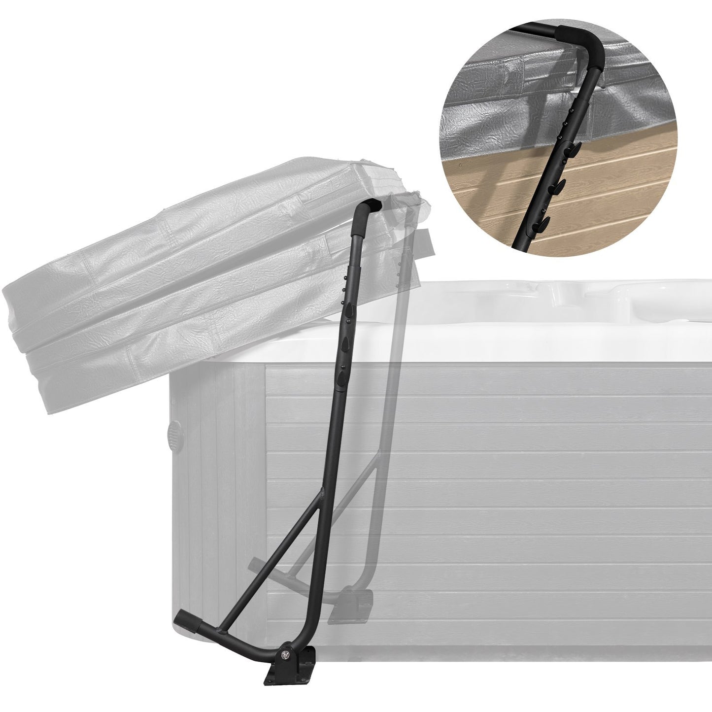 VEVOR Hot Tub Cover Lift, Spa Cover Lift, Height 31.5" - 41.3" Width 57" - 92.5" Adjustable, Installed Underneath on Both Sides, Suitable for Various Sizes of Rectangular Bathtubs, Hot Tubs, Spa - Premium Bath & Shower Safety Seating from VEVOR - Just $133.94! Shop now at Rapidvehicles