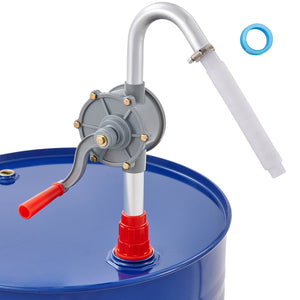 VEVOR Drum Pump, 6 GPM Flow, Rotary Barrel Pump Hand Crank, Fits 5 to 55 Gallon Drums with 3-Section Suction Tube Assembly and Hose, Designed to Transfer Fuel, Oil, Diesel, Kerosene, Aluminum Alloy - Premium Drum Pump from VEVOR - Just $47.59! Shop now at Rapidvehicles