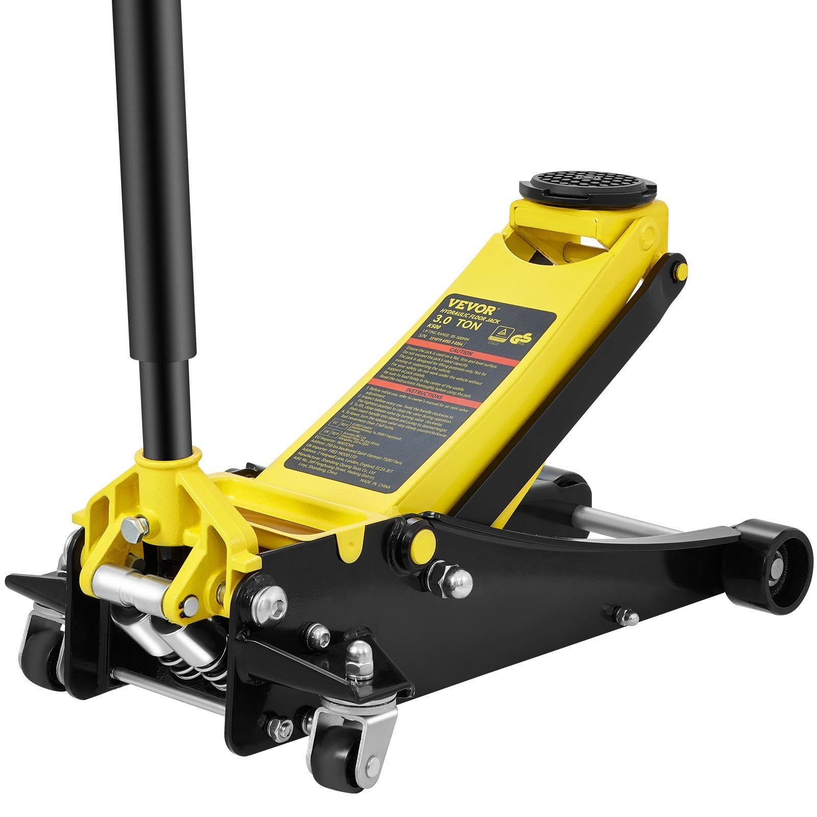 VEVOR Floor Jack, 3 Ton Low Profile Floor Jack, Heavy-duty Steel Racing Floor Jack with Dual Pistons Quick Lift Pump, Floor Jack Lifting Range 3.35"-19.69" - Premium Floor Jacks from VEVOR - Just $208.99! Shop now at Rapidvehicles