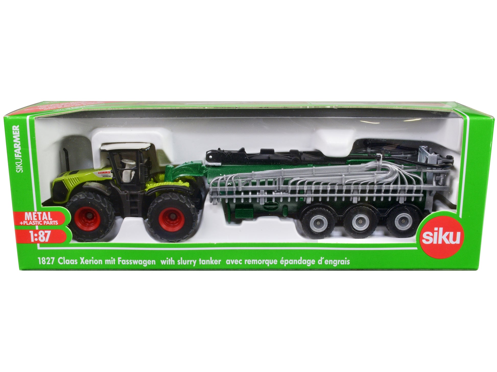 Claas 5000 Xerion Tractor Green and Black with Vacuum Tanker 1/87 - Premium Other from SIKU - Just $58.99! Shop now at Rapidvehicles