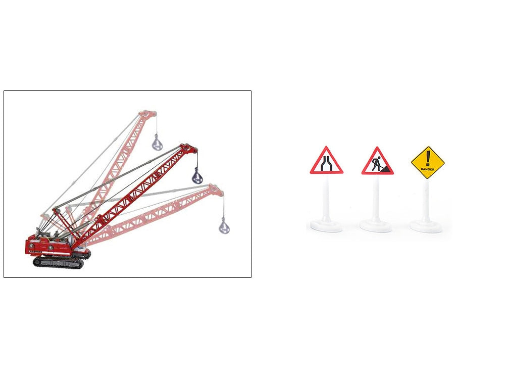 Heavy Haulage Transporter Green and Liebherr Cable Excavator Red - Premium Other from SIKU - Just $118.99! Shop now at Rapidvehicles