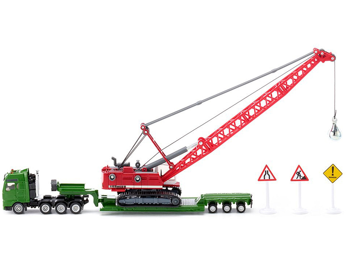 Heavy Haulage Transporter Green and Liebherr Cable Excavator Red - Premium Other from SIKU - Just $118.99! Shop now at Rapidvehicles